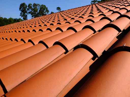 A new red, clay Tile Roof on a home